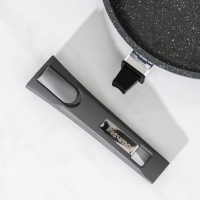 Сковорода &laquo;Гранит&raquo;, d=22 см, съёмная ручка, антипригарное покрытие, цвет серый