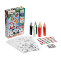 Набор для творчества &laquo;Раскрась витражики - новый год&raquo;, 20 шт в наборе