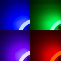 Световой прибор &laquo;Музыкальная тарелка&raquo; 23 см, Е27, динамик, пульт ДУ, свечение RGBW