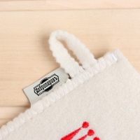 Рукавица для бани с вышивкой "Чудо баня", первый сорт Рукавица для бани с вышивкой "Чудо баня", первый сорт