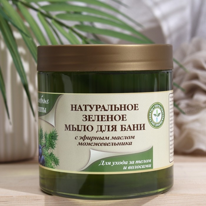 Мыло для бани Мыло для бани "Целебные рецепты", зеленое, 500 мл