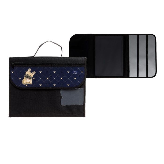 Папка для труда А4, 325 х 240 мм, с ручками, раскладная на липучке, текстильная, ПТР-10, Calligrata Папка для труда А4, 325 х 240 мм, с ручками, раскладная на липучке, текстильная, ПТР-10, Calligrata "Бульдог"