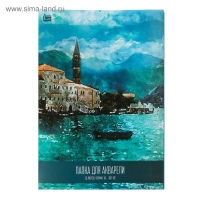 Папка для акварели А3, 20 листов "Пейзаж", блок 180 г/м2, рисовальная Папка для акварели А3, 20 листов "Пейзаж", блок 180 г/м2, рисовальная