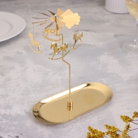 Подсвечник "Карусель с лошадками", золотая, металл, 8,5 х 18 см Подсвечник "Карусель с лошадками", золотая, металл, 8,5 х 18 см