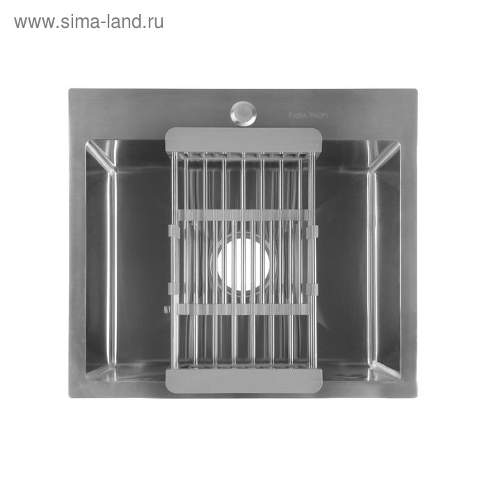 Мойка FABIA PROFI, 50х45 см, врезная, S = 3,0 и 0,8 мм, сифон с переливом + корзина Мойка FABIA PROFI, 50х45 см, врезная, S = 3,0 и 0,8 мм, сифон с переливом + корзина