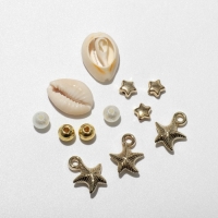 Набор для создания украшений «Ассорти», 15 видов бусин, ножницы, леска 0,8 мм Набор для создания украшений «Ассорти», 15 видов бусин, ножницы, леска 0,8 мм