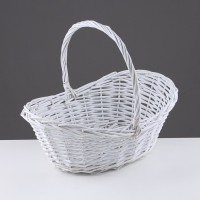 Набор корзин, 3 шт, 50x37xH16/40 см, 41x31x13/34 см, 34x24x12/29 см, белый, лоза Набор корзин, 3 шт, 50x37xH16/40 см, 41x31x13/34 см, 34x24x12/29 см, белый, лоза