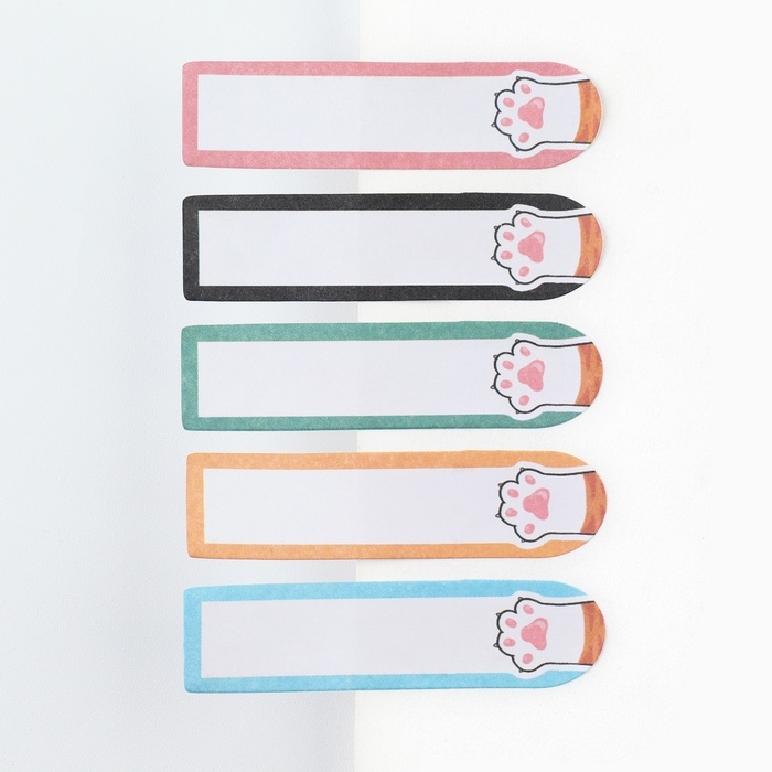 Новый год. Стикеры закладки с липким слоем &laquo;Фигурное объедание&raquo;, 5 шт на подложке, 20 л