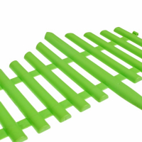 Ограждение декоративное, 30 &times; 300 см, 5 секций, пластик, салатовое, Greengo