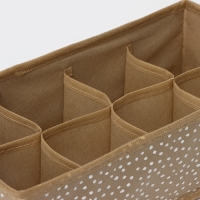 Органайзер для хранения белья Доляна Points, 8 ячеек, 28&times;14&times;10 см, цвет бежевый