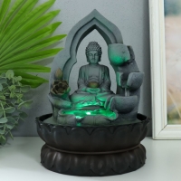 Фонтан настольный от сети, подсветка "Будда в лотосной арке" 27х20х20 см Фонтан настольный от сети, подсветка "Будда в лотосной арке" 27х20х20 см