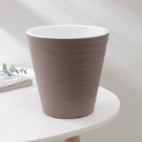 Кашпо для цветов со вставкой &laquo;Валенсия&raquo;, 2 л, цвет мокко