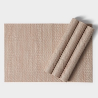 Салфетки сервировочные на стол Доляна &laquo;Энн&raquo;, 4 шт, 30&times;45 см, цвет бежевый