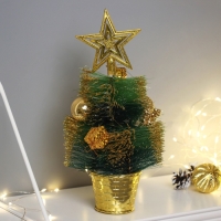 Ёлка декор "Звёздная, в горшочке" шары ягодки, 27 см Ёлка декор "Звёздная, в горшочке" шары ягодки, 27 см