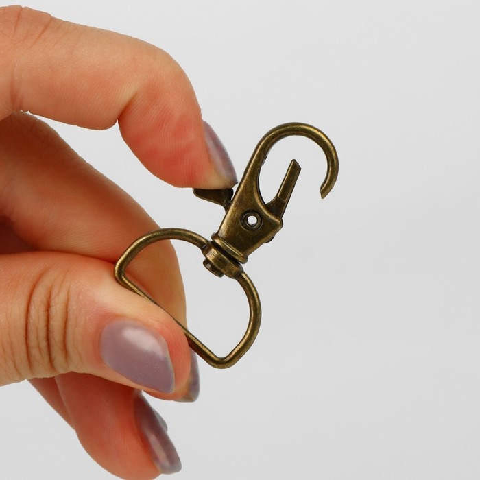 Карабин металлический, 39 × 24 мм / 20 × 1,5 мм, 6 шт, цвет бронзовый Карабин металлический, 39 × 24 мм / 20 × 1,5 мм, 6 шт, цвет бронзовый