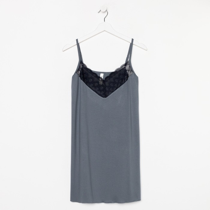 Комплект домашний (халат/сорочка) женский, цвет бежевый/серый, размер 52