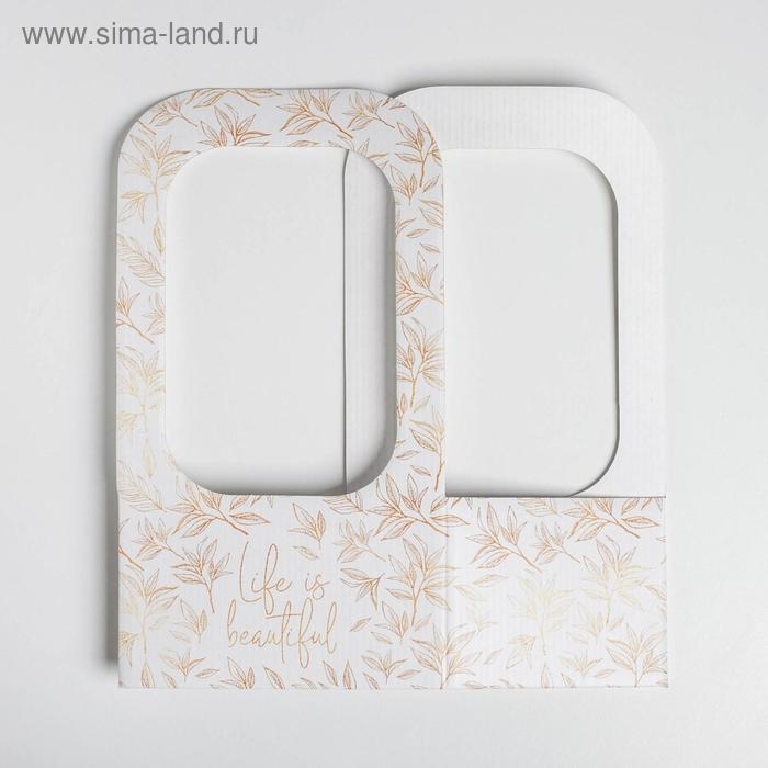 Коробка-переноска для цветов &laquo;Веточки&raquo;, 17 &times; 12 &times; 32 см