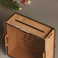 Новогодняя копилка с акрилом "Змея. Милашка" 12х12х4 см