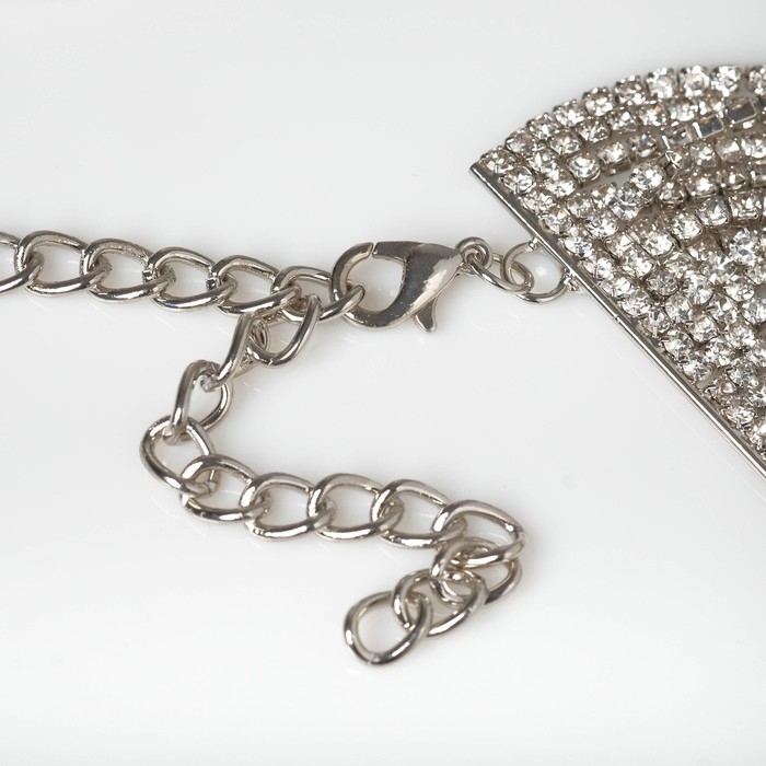 Чокер &laquo;Лёд&raquo; изысканный, цвет белый в серебре,30 см