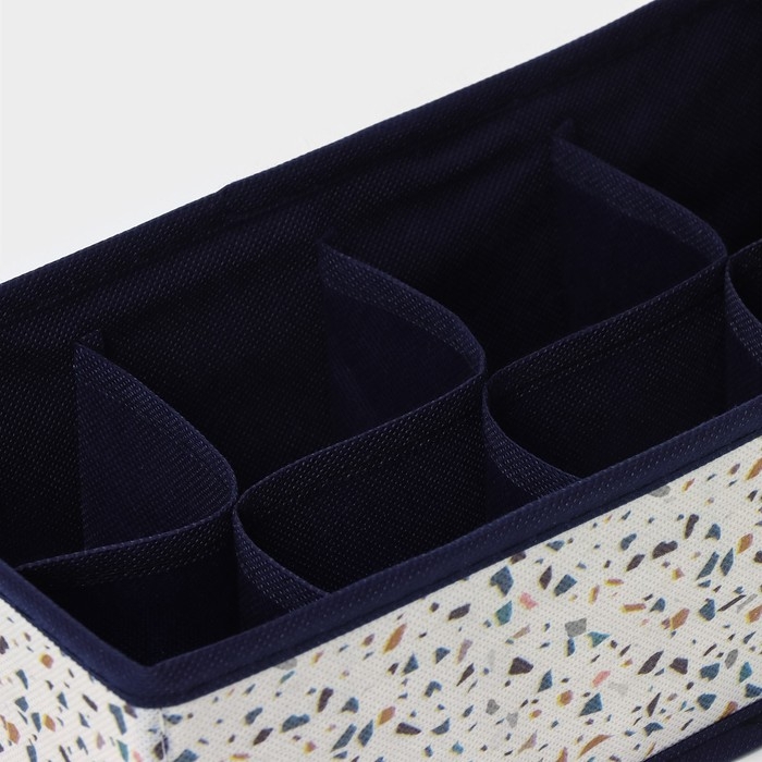 Органайзер для хранения белья Доляна &laquo;Мармелад&raquo;, 8 ячеек, 28&times;14&times;10 см, цвет белый