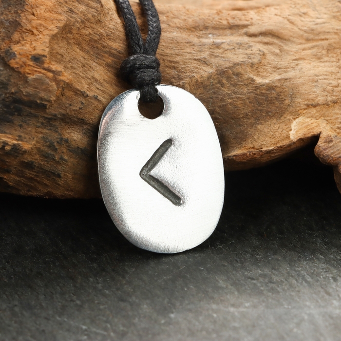 Амулет Амулет "Скандинавские Руны", руна КАНО, 21х29мм, металлический