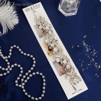 Аксессуар для волос "Глори" бабочки в цветах, 21 см, серебро Аксессуар для волос "Глори" бабочки в цветах, 21 см, серебро