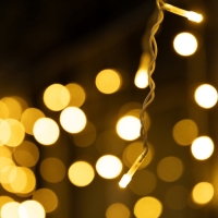 Гирлянда &laquo;Бахрома&raquo; 12 &times; 0.7 м, IP44, УМС, белая нить, 240 LED, свечение тёплое белое, 220 В