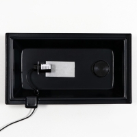 Аквариум "Прямоугольный" с крышкой, 25 литров, 38 х 21 х 31/36 см, чёрный