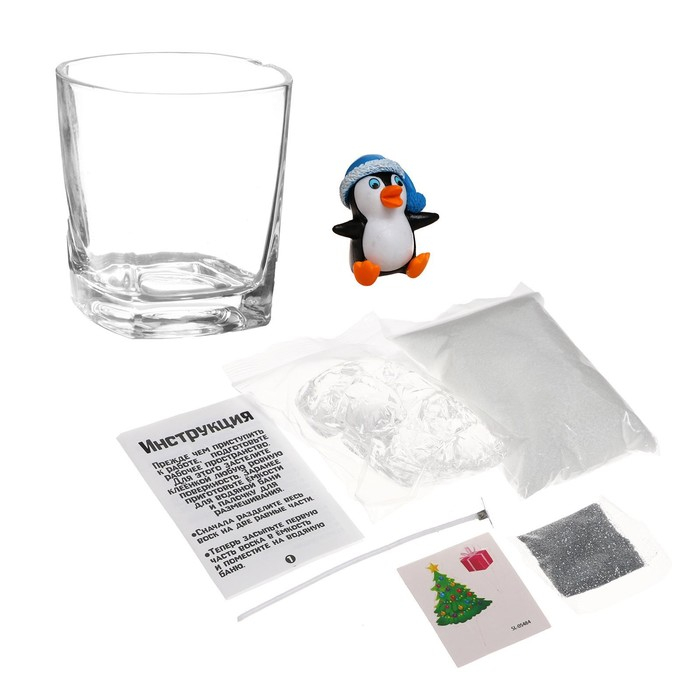 Набор для творчества &laquo;Делаем новогоднюю гелевую свечу: пингвинчик&raquo;