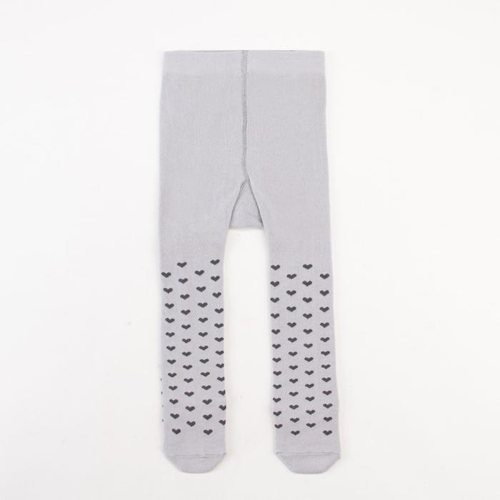 Колготки Крошка Я Колготки Крошка Я "Сердечки", серый, рост 68-74 см