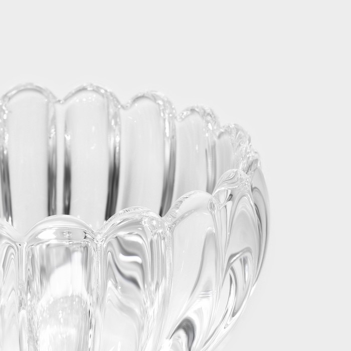 Сахарница стеклянная Доляна &laquo;Любава&raquo;, 250 мл, 10&times;10,5 см