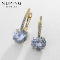 Серьги со стразами XUPING ясность, цвет белый в золоте Серьги со стразами XUPING ясность, цвет белый в золоте