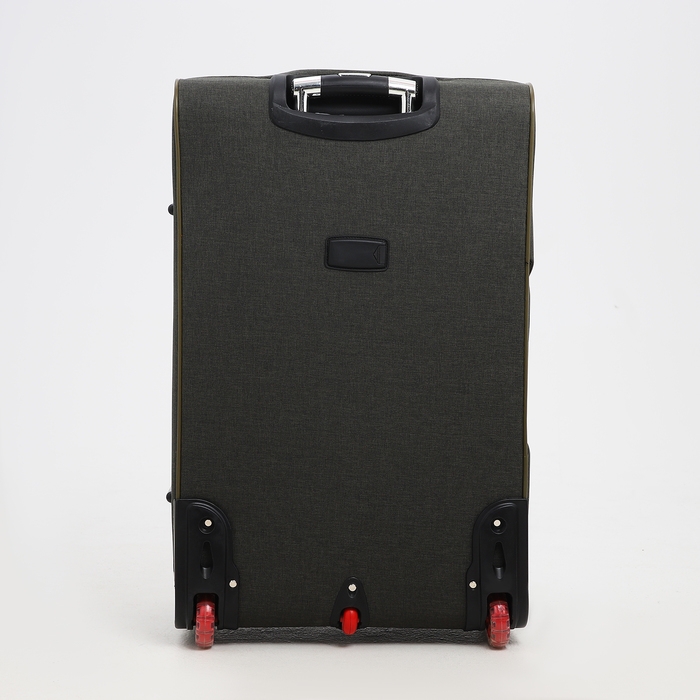 Чемодан большой 95 л (L), отдел на молнии, с расширением, кодовый замок, 3 колеса, 2 наружных кармана, цвет хаки