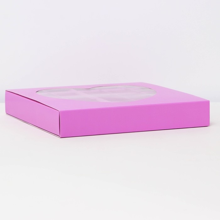 Коробка для конфет 25 шт, 22 х 22 х 3,5 см. Кондитерская упаковка