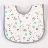 Нагрудник детский Крошка Я (фасовка 10 шт., серая окантовка) Нагрудник детский Крошка Я (фасовка 10 шт., серая окантовка)