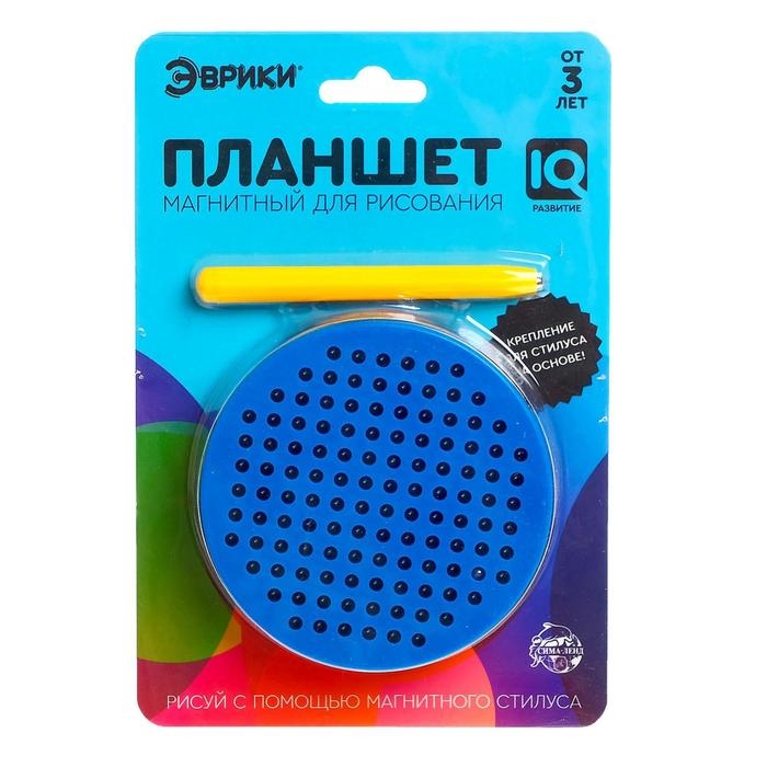 Планшет обучающий &laquo;Магнитное рисование&raquo;, 120 отверстий, с креплением на обороте, цвет голубой