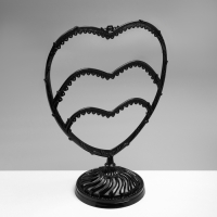 Подставка для украшений «Сердце», 31 место, 13,5×24×30 см, цвет чёрный Подставка для украшений «Сердце», 31 место, 13,5×24×30 см, цвет чёрный