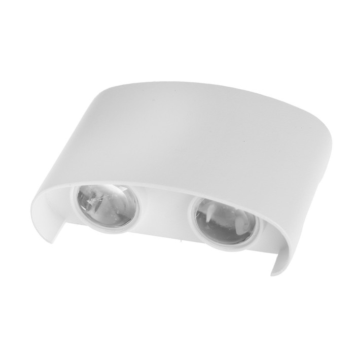 Светильник фасадный &laquo;Полусфера&raquo;, FSD-009, 4Вт, 3000К, 2 луча, IP65, 220В, металл, белый