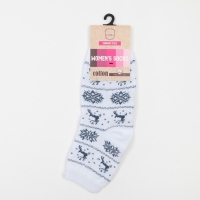 Носки женские &laquo;Оленята&raquo; цвет белый, размер 23-25