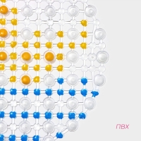 Коврик противоскользящий в ванну Доляна &laquo;Влюблённые уточки&raquo;, на присосках, 35&times;65 см