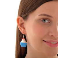 Серьги пластик &laquo;Вкусности&raquo; капкейк, цвет МИКС