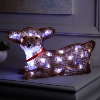 Светодиодная фигура &laquo;Оленёнок&raquo; 22 &times; 40 &times; 17 см, акрил, 40 LED, 220 В, свечение белое