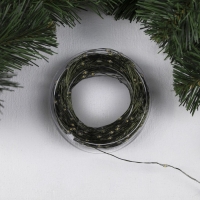 Гирлянда «Нить» 50 м роса, IP44, зелёная нить, 500 LED, свечение тёплое белое, 8 режимов, 31 В Гирлянда «Нить» 50 м роса, IP44, зелёная нить, 500 LED, свечение тёплое белое, 8 режимов, 31 В