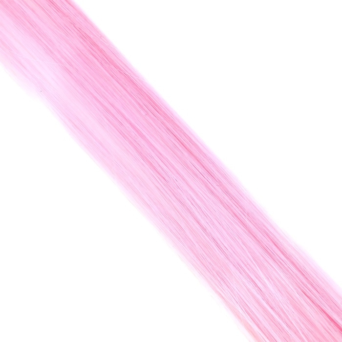 Цветные пряди для волос новогодние &laquo;Волшебной зимы&raquo; на Новый год, (нежно-розовый) 50 см