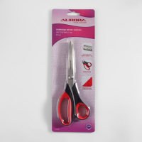 Ножницы &laquo;Волна&raquo;, 9", 23 см, шаг - 7 мм, цвет чёрный/красный