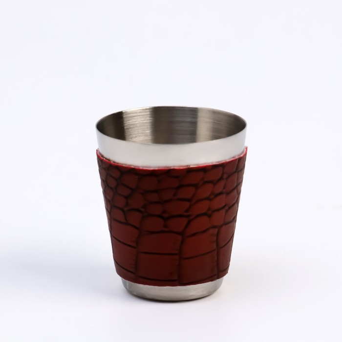 Подарочный набор 6 в 1: фляжка 270 мл, воронка, 4 рюмки, коричневый, 17 х 21 см