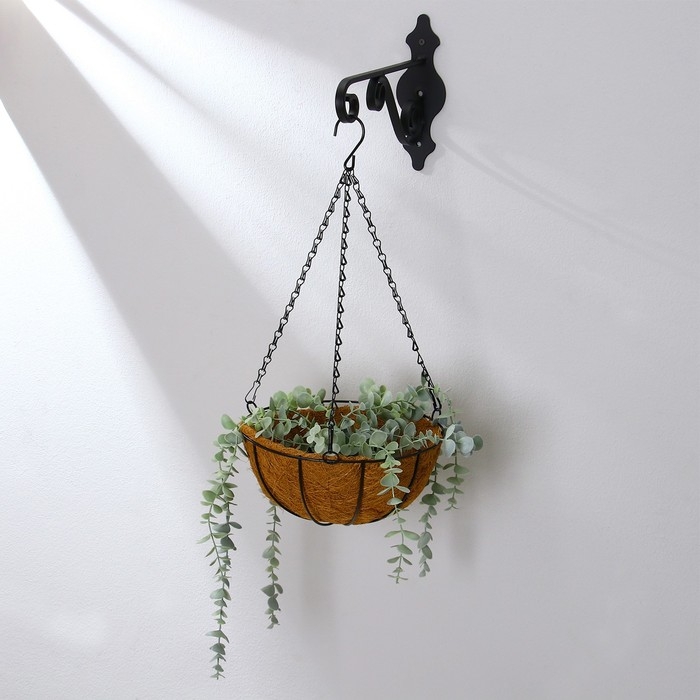 Кашпо подвесное, d = 25 см, с кокосовым вкладышем, &laquo;Полусфера&raquo;, Greengo