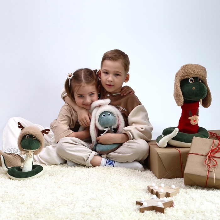 Новый год! Мягкая игрушка &laquo;Змей Бэмби&raquo;, 20 см, цвет зелёный