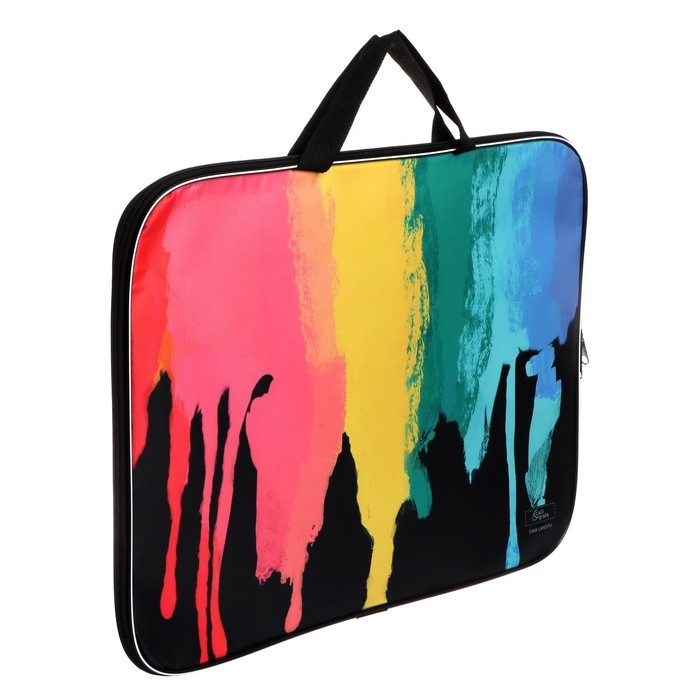 Папка для чертежей и рисунков А3, 470 х 350 х 20 мм, с ручками, текстильная, Calligrata Папка для чертежей и рисунков А3, 470 х 350 х 20 мм, с ручками, текстильная, Calligrata "Яркие краски"