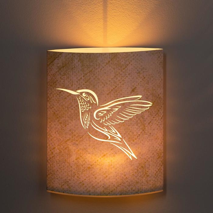 Светодиодная фигура &laquo;Колибри&raquo; 13 &times; 16 &times; 5 см, картон, батарейка ААх2 (не в комплекте), свечение тёплое белое